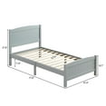thumbnail image 5 of Ktaxon Deluxe Wood Platform Bed with Headboard, Teen Bed Gray,Twin, 5 of 11