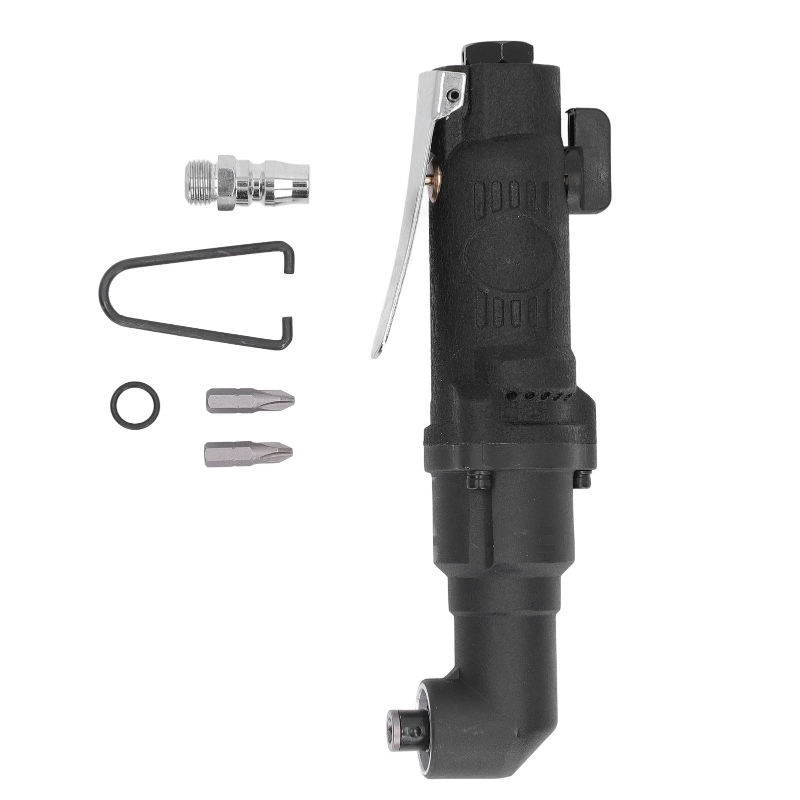 90 Degree Pneumatic Screwdriver, 1/4in Alloy Steel Integrated Air