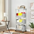 thumbnail image 6 of OEFNTAC Desk Storage Rack Mobile Floor Standing Dorm Desk Under-Table Cart Simples Small Bookcase With Wheels Multi Tiered Multifunctional Storage Rack, 6 of 6