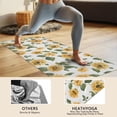 thumbnail image 4 of White Green Leaf Sunflower Pattern Hot Yoga Mat Towel Non Slip for Hot Yoga - Quick-Drying Yoga Mat Cover with 4 Corner Pockets with Travel Bag - Hot Yoga Towel Non Slip 74"x26", 4 of 6