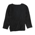 thumbnail image 2 of Alfani Womens Textured Pullover Blouse black L, 2 of 2