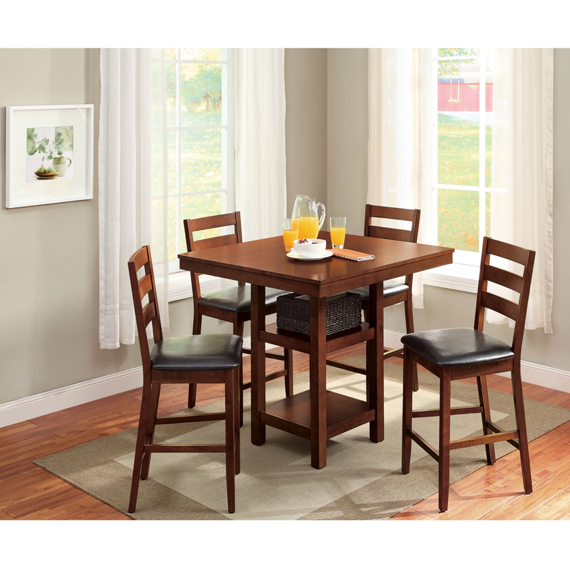 Better Homes Gardens Dalton Park 5 Piece Counter Height Dining Set Walmartcom Walmartcom