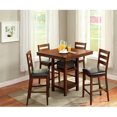 Better Homes and Gardens Dalton Park 5-Piece Counter Height Dining Set, Mocha