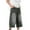Black, variant on WEAIXIMIUNG Insulated Overalls for Men Men's Hop Oversized Loose Solid Color Casual Trend Jeans Cropped Pants