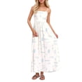 thumbnail image 1 of Kcodviy Robe d'Été à Bretelles pour Femmes, Imprimé, Dos Ajouré, Robe Décontractée, 1 of 9