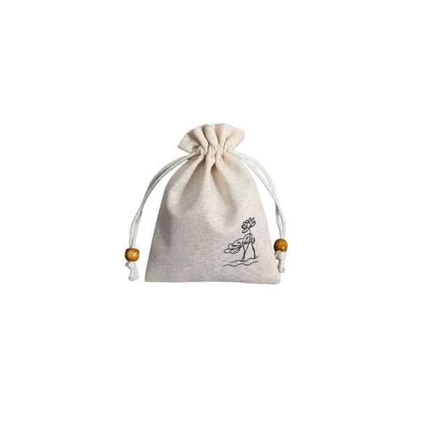 Toystoory Bolsita fragante, bolsa de papelería de loto, bolsas con cordón, bolsa fragante, joyería, caramelo, automóvil, Ampty, accesorio de aire Almacenamiento y organización del hogar Beige Toystoory HA075353-01