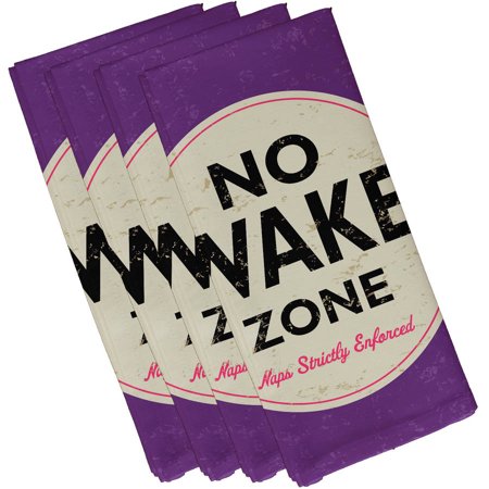 Simply Daisy 19  x 19  Nap Zone Word Print Napkins  Set of 4