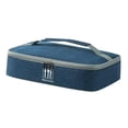 thumbnail image 2 of Bolsa térmica portátil con doble cremallera para el almuerzo, ideal para mujeres y hombres. Azul M, 2 of 5