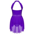 thumbnail image 4 of Kaerm Robe de Danse Lyrique Sans Manches pour Filles, Robe de Patinage Artistique, Justaucorps de Gymnastique Violet 6, 4 of 6