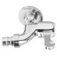 thumbnail image 4 of Grifo de aleación de zinc para lavabo, lavadora, inodoro, salida para manguera de jardín exterior (plata, mango largo), 4 of 6