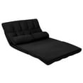 thumbnail image 2 of Canddidliike 6-Position Foldable Floor Sofa Bed with Detachable Cloth Cover-Black, Couch Bed, Lounge Recliner for Living Room, 2 of 9