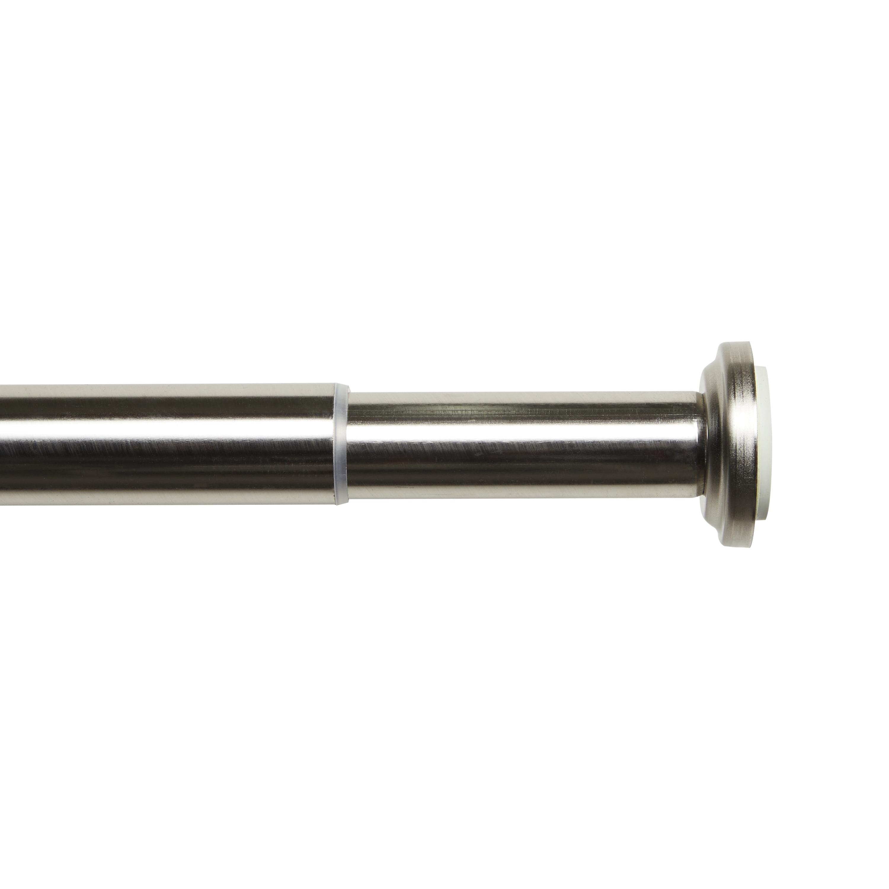 Exclusive Home 1.5 in and 1.5 in Silver Adjustable Tension Rod, 24 in - 40 in