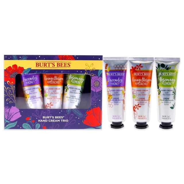 Burts Bees 2021 Crema de Manos Manteca de Karité Lavanda y Miel Azahar y Pistacho Romero y Limón Trío de cremas de Manos 3 x 1 oz