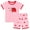 1# Ladybug, variant on DDSOL Toddler Girls Pajamas Ladybug Graphic Short Sleeves Cotton Sleepwear Sets 2-Piece Pink 3T
