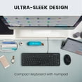 thumbnail image 5 of Perixx PERIBOARD-213C Wired Silent USB-C Scissor Keyboard - 14.45x4.76x0.71 Inches Compact Design with Number Pad - Black - US English, 5 of 7