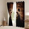 thumbnail image 3 of Homewish Brown Bear Blackout Curtains Set of 2 (52x84 Each) For Teens Boys Girls,Jungle Animal Wildlife Window Curtains,Retro Vintage Cabin Curtains and Drapes,Breathable Home Decor, 3 of 6