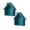 A277 Blue 9.8x9.4x7.3" 2Pack, variant on 2Pcs Shaped Wooden Display Shelves | Cute Small Nursery Decorative Shelf Farmhouse Home Sign With Unique Design Hangs 9.8x9.4x7.3"