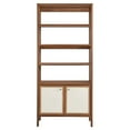 thumbnail image 4 of Capri 4-Shelf Wood Grain Bookcase in Walnut, 4 of 9