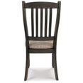 thumbnail image 5 of Trekk Dining Side Chair Set of 2, Slat Back Tapered Legs, Black Wood, 5 of 5