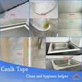 thumbnail image 4 of Tira de calafateo blanca, 2 cintas de calafateo autoadhesivas de 1.25 x 10.5 pies para baño, inodoro, encimera de cocina, fregadero y protector de borde de pared de bañera, 4 of 5