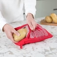 thumbnail image 2 of Bolsa de patatas para microondas, bolsa reutilizable para cocinar patatas en microondas exprés, cocina de patatas al horno, patatas perfectas, bolsa roja para hornear de 4 minutos, 2 of 5