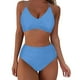 thumbnail image 1 of Trajes de Baño de Corte Alto para las Mujeres sin Mangas Sólido Empuje-Up Acolchado Traje de Baño, Retro Sexy Ropa de Playa con Almohadilla de Pecho, Traje de Baño de Poliéster, 1 of 6