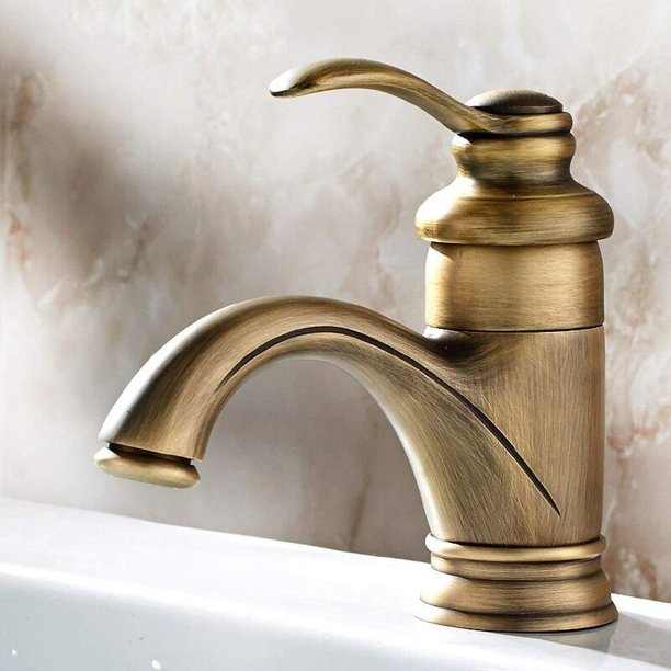 Antique Retro Robinet De Bain Bassin Européen Chaud Et Froid Lavabo De La Salle De Bains Mitigeur en Bronze Finition Cruches Vintage Spray Dessin Balcon Bar Toilettes Lave-Mains Robinet d'eau Kuyhfg Bienvenido a Kuyhfg