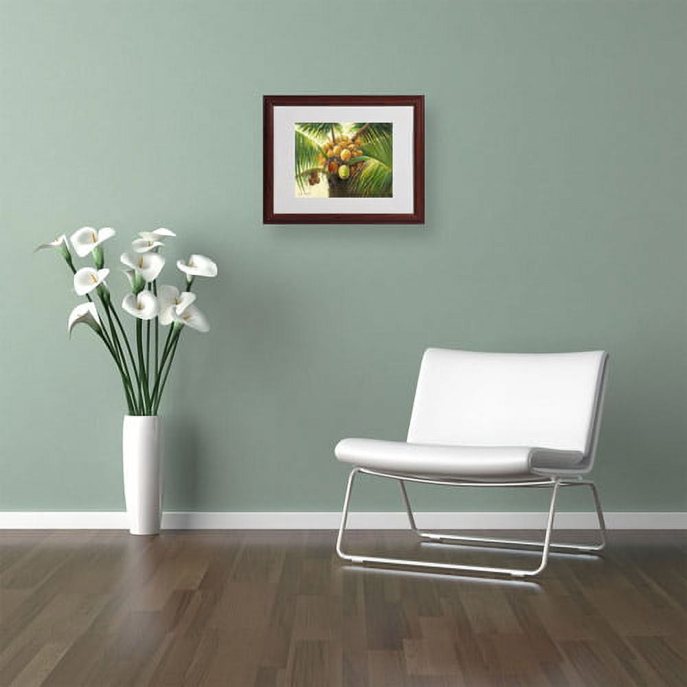 Trademark Fine Art "Coconut Palm II" Canvas Art by Victor Giton, Wood Frame