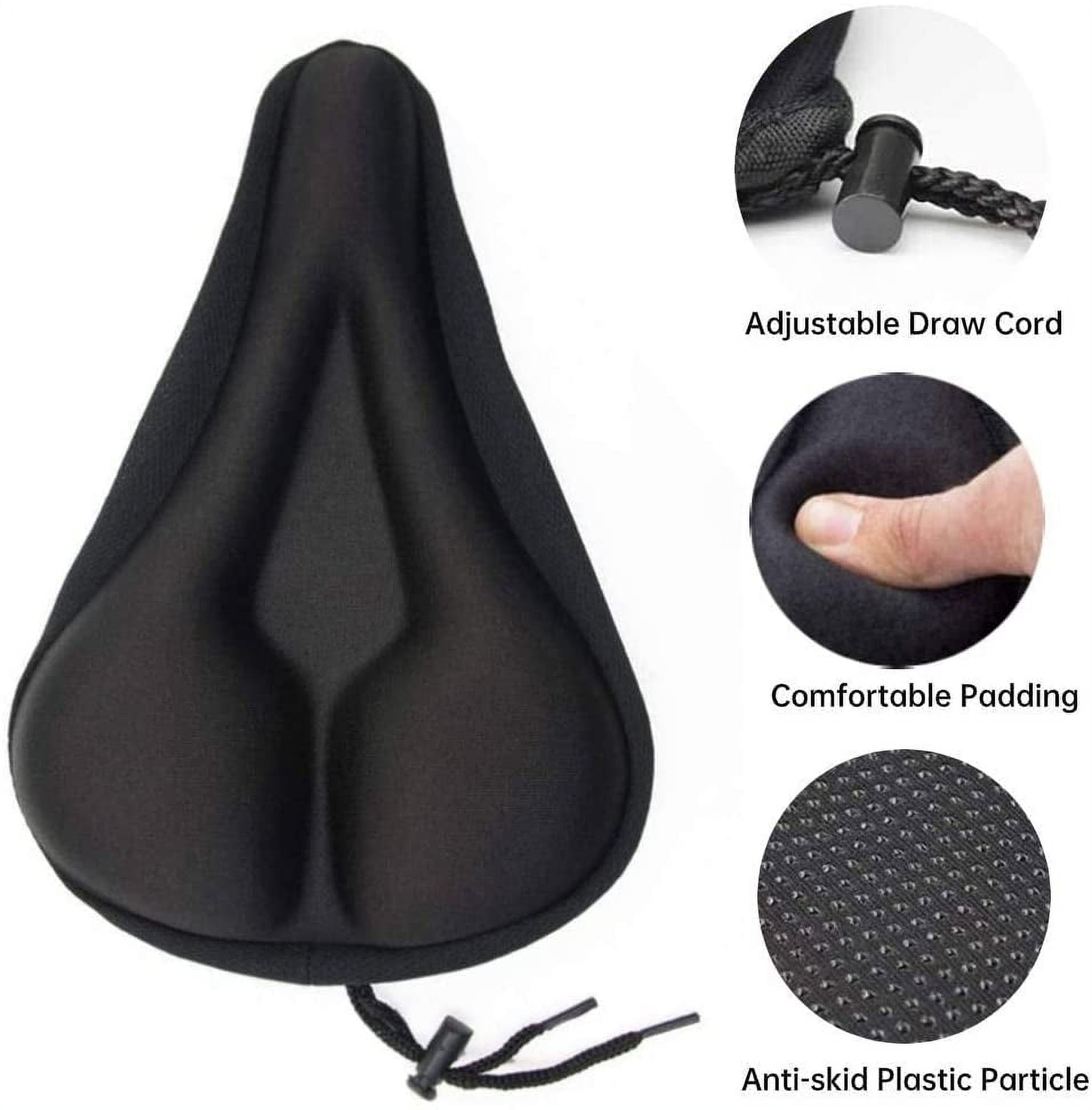 SZMXSS Mountain Bike Seat Cushion Cover, Extra Soft Gel Bicycle Seat Cover for Peloton, Soft Silicone Padded Bike Saddle Cover, Upgraded Bicycle Seat Cushion