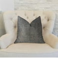 thumbnail image 2 of Plutus Deep Mantra Charcoal Luxury Throw Pillow, 2 of 3