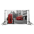 thumbnail image 3 of ABPHOTO 7x5ft Photography Backdrop Cityscape London Bus Red Telephone Booth Eleagnt European Building Nature Photo Background Backdrops, 3 of 4