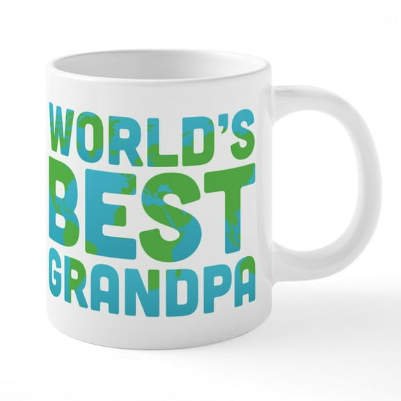 CafePress - World's Best Grandpa - 20 Oz White Ceramic Mega Mug
