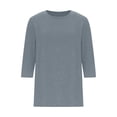 thumbnail image 5 of Avtoify Women's Summer Linen Shirt Short Sleeve V-Neck Shirt Solid Color Top, 5 of 8