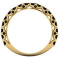 thumbnail image 5 of 3.13 ctw Wedding Band for Women - 18K Yellow Gold Natural Onyx Stackable Eternity Ring, 5 of 6