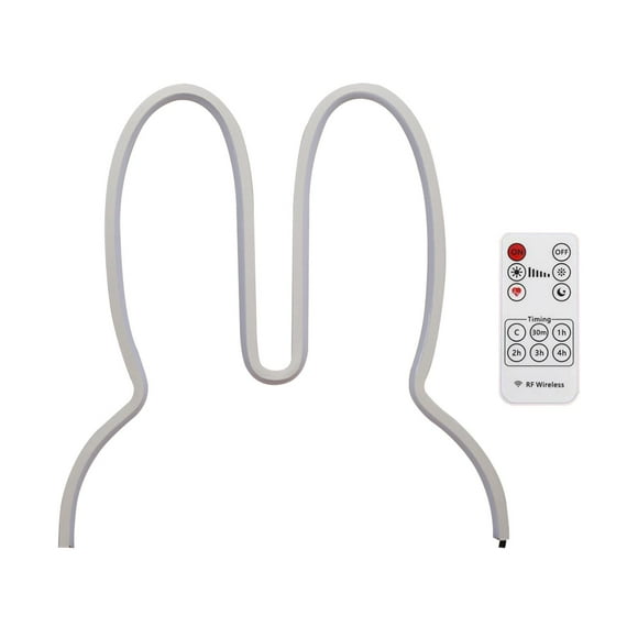 Lámpara de noche de conejo de dibujos animados, lámpara de noche recargable por USB, lámpara LED para 29x30CM jinwen Luz nocturna de conejo