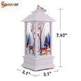 thumbnail image 4 of Spencer 5.1" Christmas LED Santa Claus Elk Flameless Hanging Lanterns Xmas Ornaments Indoor Party Home Decor Light "White", 4 of 8