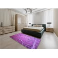 thumbnail image 5 of Ahgly Company Machine Washable Indoor Round Transitional Heliotrope Purple Area Rugs, 3' Round, 5 of 7