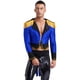 thumbnail image 5 of Prendas de abrigo de circo para hombre, disfraz de mago de circo, disfraz de Halloween, abrigo de cola cruzado de manga larga con cuello en V profundo, 5 of 5