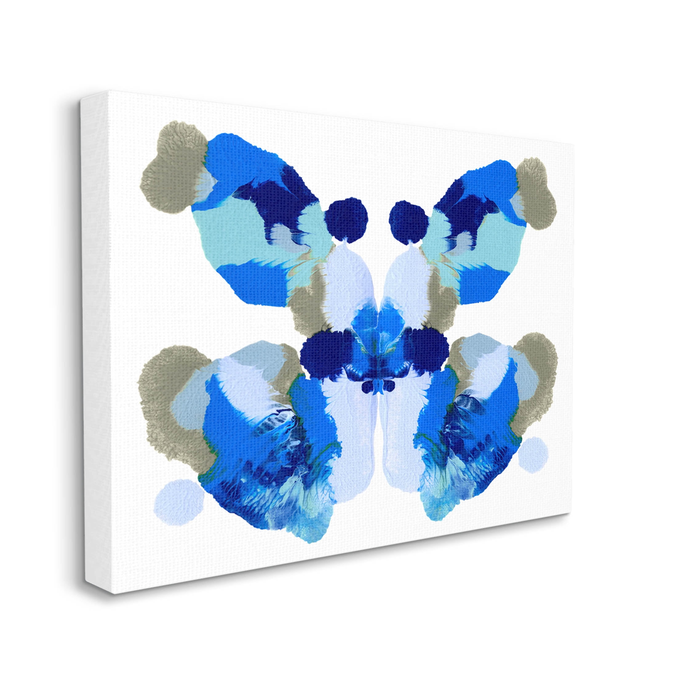 Stupell Industries Abstract Symmetrical Ink Blot Shape Graphic Art Gallery Wrapped Canvas Print Wall Art, Design by Emma Caroline