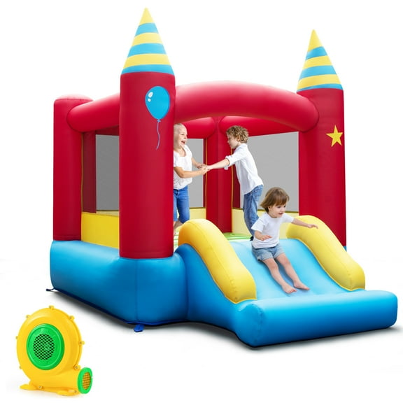 Costway Inflatable Kids Jumping Bouncer Indoor Outdoor with 480W Blower