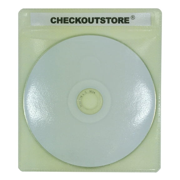 (100) CheckOutStore Premium CD Double-sided Storage Plastic Sleeve (Yellow)