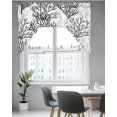 thumbnail image 5 of Black Gray Coral Coastal Swag Valance for Windows 56'' x 36'', Summer Beach Seaside Nautical Light Filtering Kitchen Curtains Valances for Bathroom/Living Room/Bedroom/Café, Rod Pocket Curtain Panel, 5 of 6
