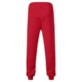 thumbnail image 3 of SYMOID Men's Jogger Pants 100% Polyester - Quick Dry, Adjustable Drawstring Waist, Side Zip Pockets, Red, Size M, 3 of 3