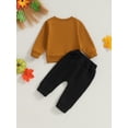 thumbnail image 4 of CIYCuIT Halloween Toddler Baby Boy 2Pcs Outfits Long Sleeve Letter Pumpkin Print Sweatshirt + Elastic Waist Pants 6M 12M 18M 24M 3T Infant Casual Clothes, 4 of 9