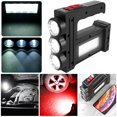 thumbnail image 2 of POINTERTECK 10W LED Flashlight 500LM Hand-held Spotlight USB Rechargeable Camping Searchlight with 3500mAh Battery Waterproof Torch Light with 4 Lighting Modes for Night Fishing Hiking, 2 of 10