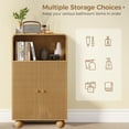 thumbnail image 5 of Modern Accent Cabinet, Freestanding Sideboard Buffet Cabinet with 2 Fluted Doors, 41.34" Tall Wooden Coffee Bar for Dining Room, Kitchen, Living Room, 5 of 6