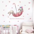 thumbnail image 2 of Cartoon Rabbit Butterfly Umbrella Bunny Wall Stickers Room Baby Wall Decals Room Interior, 2 of 5