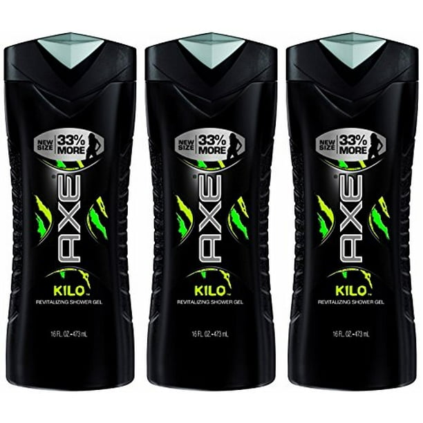 Axe Shower Gel, Kilo, 16 Fluid Ounce (Pack of 3)