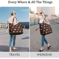 thumbnail image 4 of Travel Tote Bag with Colorful Donut Dessert Prints Large Capacity Weekender Bag Featuring Kawaii Doughnut Cy Designs, Lightweight Multipurpose for Donut Lovers, 4 of 5