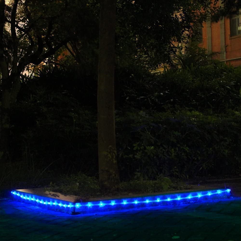 Solar Rope Lights Outdoor Waterproof ,23FT 50LED PVC Tube String Lights with 8 Modes for Garden,Yard, Path, Fence, Stairs, Backyard, Patio Decorative (Blue)